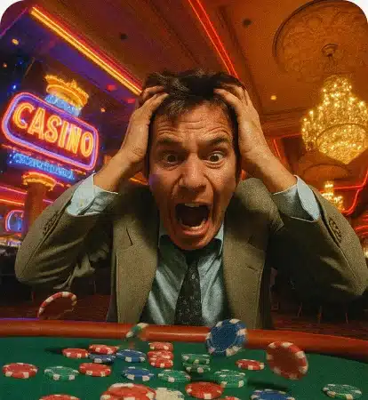 Las Vegas themafeest met casinotafels en neon